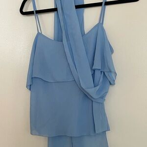 Reformation Light Blue Layered Blouse